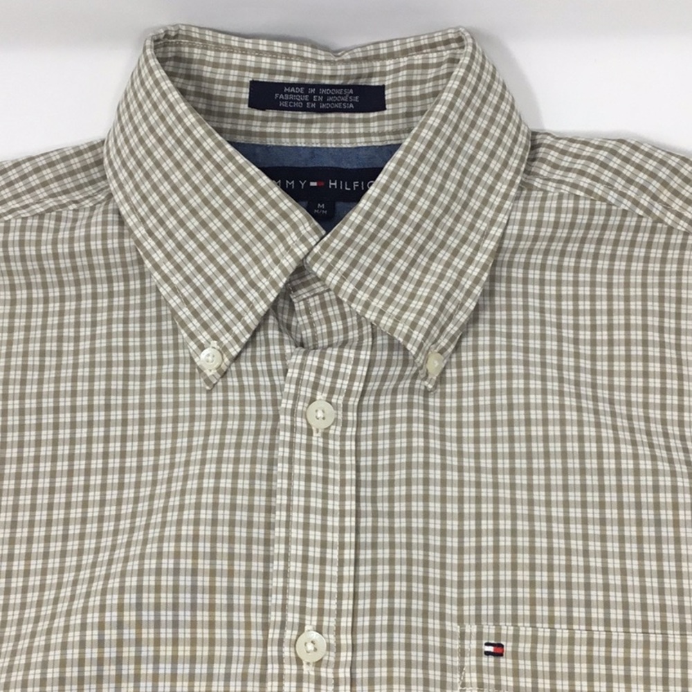 Tommy Hilfiger Plaid Button Down Short Sleeve